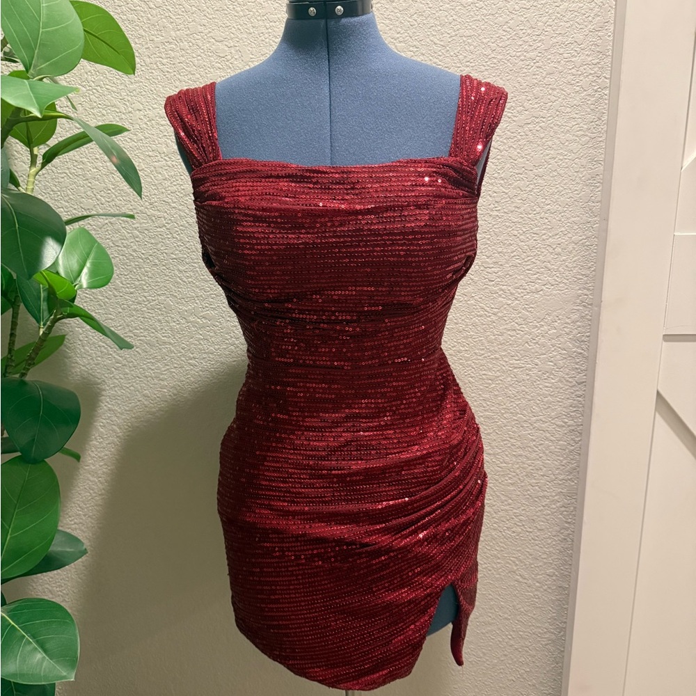 Red Sequin Dress